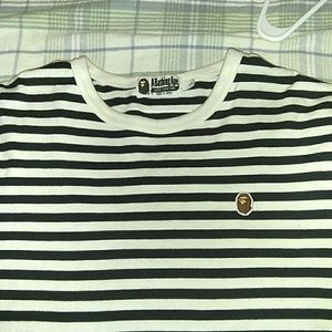 Bape striped tee Clearance